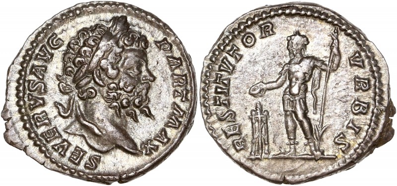 Septimius Severus (193-211) Ar Denarius - Rome 
A/ SEVERVS AVG PART MAX
R/ RESTI...