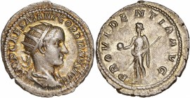 Gordian III (241-243) Ar Antoninianus 
A/ IMP CAES M ANT GORDIANVS AVG
R/ PROVIDENTIA AVG
Reference: RIC 4
Extremely fine - Lustrous and golden toning...
