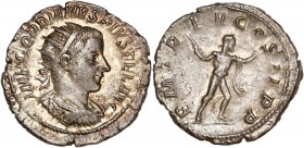 Gordian III (241-243) Ar Antoninianus - Antioch
A/ IMP GORDIANVS PIVS FEL AVG
R/ P M TR P V COS II P P
Reference: RIC 206e
Good very fine - light toni...