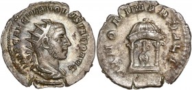 Volusian 251-253 Ar Antoninianus Rome 
A/ C VALENS HOSTIL MES QVINTVS N C
R/ IVNONI MARTIALI
Reference: RIC 172
very fine 
2.67g - 22.54mm - 12h