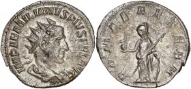 Aemilian 253 Ar Antoninianus 
A/ IMP AEMILIANVS PIVS FEL AVG
R/ ROMAE AETERN
Reference: RIC 9
Very fine 
3.23g - 21,64mm - 12h