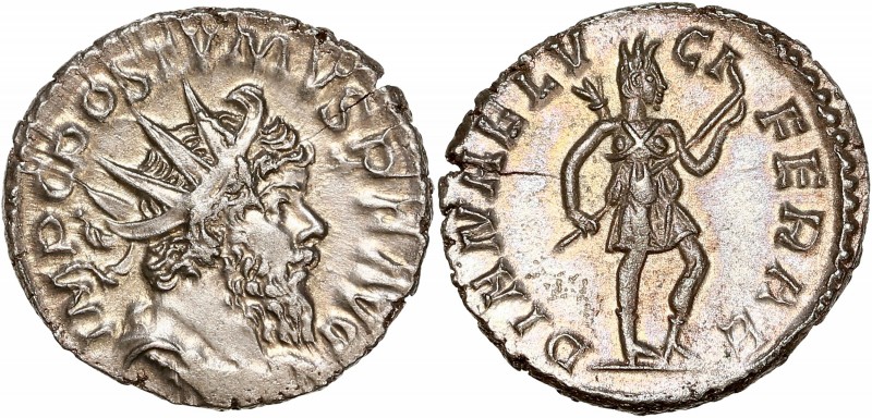 Postumus 260-268 Bi Antoninianus 
A/ IMP C POSTVMVS P F AVG
R/ DIANAE LV-CI-FERA...