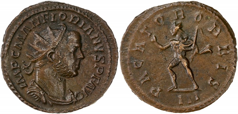 Florian 276 Bi Antoninianus 
A/ IMP C M AN FLORIANVS P F AVG
R/ PACATOR ORBIS //...