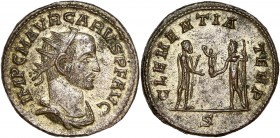 Carus 282-284 Bi Antoninianus - Cyzicus
A/ IMP C M AVR CARVS P F AVG
R/ CLEMENTIA TEMP // S
Reference: RIC 118
Extremely fine - silvered
4.03g - 21.37...