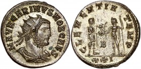 Carinus 283-285 Bi Antoninianus - Cyzicus
A/ M AVR CARINVS NOB CAES
R/ CLEMENTIA TEMP //B // XXI
Reference: RIC 202
Extremely fine - silvered
4.25g - ...