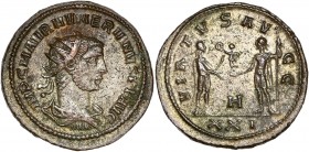 Numerian 283-284 Bi Antoninianus - Antioch
A/IMP C M AVR NVMERIANVS P F AVG
R/ VIRTVS AVGG // H // XXI
Reference: RIC 372
Near extremely fine - silver...