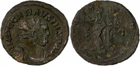 Carausius 286-293 Bi Antoninianus 
A/IMP C CARAVSIVS P F AVG
R/ PAX AVG // S-C
Reference: RIC 475
Near very fine - double strike on reverse 
4.01g - 2...