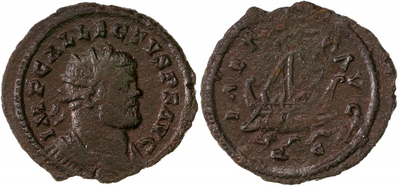 Allectus (293-296) Bi Antoninianus - London 
A/ IMP C ALLECTVS P F AVG
R/ LAETIT...