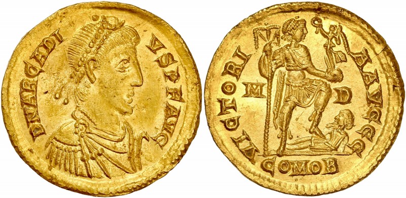 Arcadius (383-408) Av Solidus - Mediolanum 
A/ D N ARCADIVS P F AVG
R/ VICTORIA ...