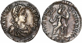 Arcadius (383-408) Ar Siliqua - Trier 
A/ D N ARCAPIVS P F AVG
R/ VIRTVS ROMANORVM / TRPS
Reference: RIC 106C
Very fine - variety "ARCAPIVS"
1,66g - 1...