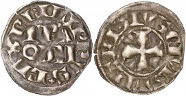 Philippe IV Le Bel (1285-1314) Bi - Denier parisis à l'O rond
A/ PHILIPPVS REX
R/ PARISIS CIVIS
Référence: Dy.221 L.224
1,08g - 20.48mm - TTB