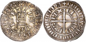 Philippe VI (1328-1350) Ar - Gros à la couronne 
A/ PHI/LIP/PVS/REX
R/ FRANCORVM
Référence: Dy.262 L.266
2,55g - 24.37mm - TTB + ; très jolie patine d...