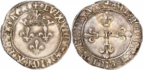 Louis XI (1461-1483) - Ar - Gros de Roi
ND - Perpignan 
A/ LVDOVICVS DEI GRA FRA REX
R/ SIT NOMEN DOMINI BENEDITVM
Référence: Dy.548 L.532
3,49g - 27....