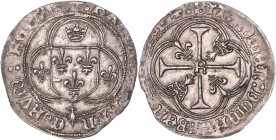 Charles VIII (1483-1498) - Ar - Blanc à la couronne de Bretagne
ND - Rennes
A/ KAROLVS FRAN CORVM REX : R
R/ SIT NOMEN DOMINI BENEDICTVM / R
Référence...