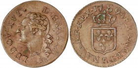 Louis XVI (1774-1792) - Cuivre - Liard
1789 R - Orleans 
A/ LUDOV XVI D GRATIA
R/ FRANC ET NAVARR REX 
Référence : Gad.348
2,76g - 21.78mm - TTB+