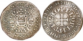 Hollande (Comté de) - Florent V (1256-1296) - Ar - Gros Tournois 
ND 
A/ TVRONIS CIVIS
R/ FLORENTIVS CO
Référence : -
4,10g - 28mm - TTB - Rare