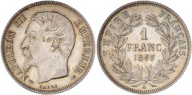 Napoléon III (1852 - 1870) 1 Franc tête nue,
1853 A (Paris) - Argent
A/ NAPOLEON III EMPEREUR
R/ EMPIRE FRANÇAIS 1853
Reference: Gad.460 - F.214
4,99 ...