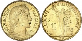 IIIème République (1870 - 1940) ESSAI concours de 10 Francs, La Fleur,
1929 - Cupro-Aluminium
A/ REPUBLIQUE FRANCAISE
R/ LIBERTE EGALITE FRATERNITE - ...