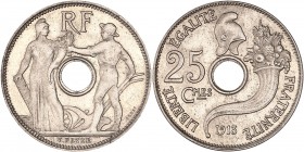 IIIème République (1870 - 1940) ESSAI concours de 25 Centimes Peter, 
1913 - Nickel - Grand module
A/ REPUBLIQUE FRANÇAISE
R/ LIBERTE EGALITE FRATERNI...