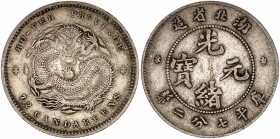 Provincial Issues, Hupeh - 7.2 Candareens (10 Cents),
ND (1895-1907) - Silver
A/ HU PEH PROVINCE - 7 2 CANDAREENS
Reference : L&M.185
2,73 grs - 18,70...