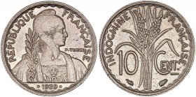 French Colonies - 10 Cent ,
1939 - Cupro-nickel 
A/ REPUBLIQUE FRANCAISE 1939 
R/ INDOCHINE FRANCAISE - 1/2 CENT 1939
Reference : Lec.180
3,06 grs - 1...