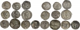 Lot of 10 denarii - silver 
Lot sold as is , no returns