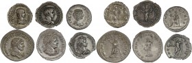 Lot of 6 silver roman coins 
Lot sold as is , no returns