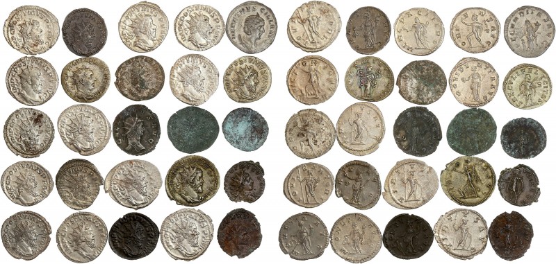 Lot of 25 roman coins 
Lot sold as is , no returns