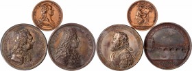 Lot of 3 french medal without poincon ( strike before 1832)
Louis XIV - 64mm - copper silvered 173 grs
Louis XV - 63mm - copper silvered 96grs
Louis X...