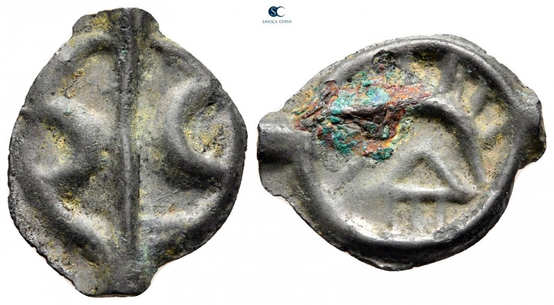 Celtic. Gaul. Lingones circa 100-30 BC. 
Potin AE

20 mm, 2,13 g



very ...