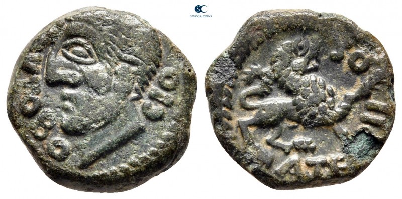 Celtic. Gaul. Carnutes circa 50-30 BC. 'Toutobocio-Atepilos'
Bronze Æ 

15 mm...