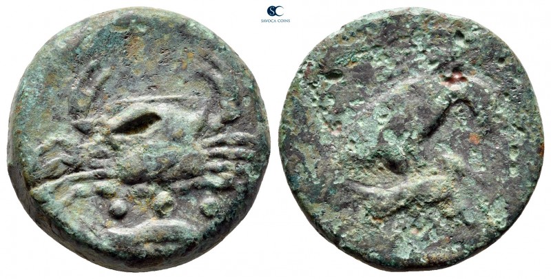 Sicily. Akragas circa 425-410 BC. 
Hexas Æ

20 mm, 7,76 g



fine