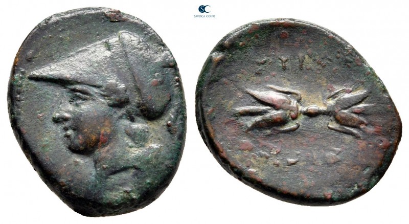 Sicily. Syracuse circa 305-295 BC. 
Trias Æ

16 mm, 2,13 g



nearly very...