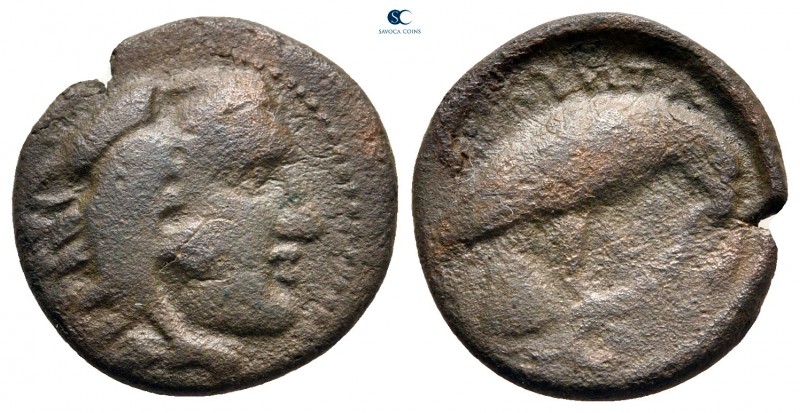 Kings of Macedon. Uncertain mint. Amyntas III 393-369 BC. 
Bronze Æ

17 mm, 2...