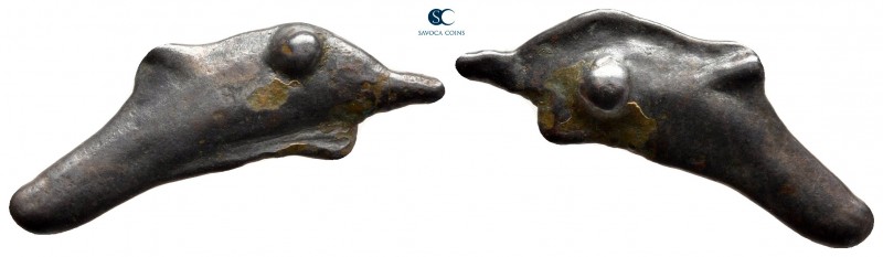Scythia. Olbia circa 525-350 BC. 
Cast dolphin Æ

24 mm, 1,45 g



very f...