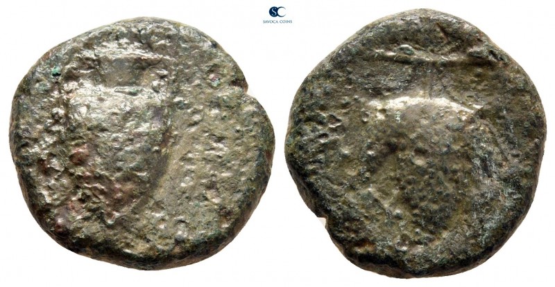 Corcyra. Corcyra circa 400-338 BC. 
Bronze Æ

15 mm, 4,01 g



nearly ver...