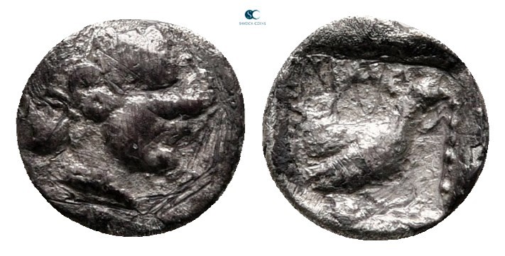 Islands off Lesbos. Methymna circa 450-406 BC. 
Hemiobol AR

7 mm, 0,28 g

...