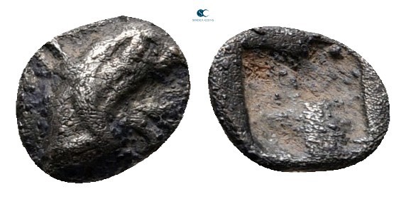 Ionia. Phokaia circa 521-478 BC. 
Tetartemorion AR

6 mm, 0,19 g



very ...