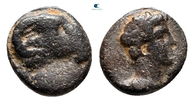 Caria. Kasolaba circa 410-390 BC. 
Hemiobol AR

7 mm, 0,39 g



nearly ve...