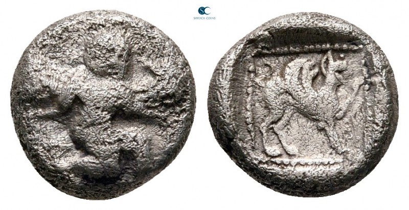 Caria. Kaunos circa 490-470 BC. 
Trihemiobol AR

10 mm, 1,29 g



very fi...