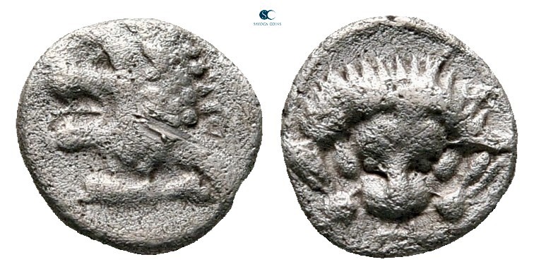 Satraps of Caria. Hekatomnos circa 392-376 BC. 
Hemiobol AR

8 mm, 0,51 g

...