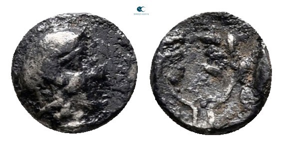 Cilicia. Soloi circa 350-330 BC. 
Tetartemorion AR

5 mm, 0,19 g



very ...