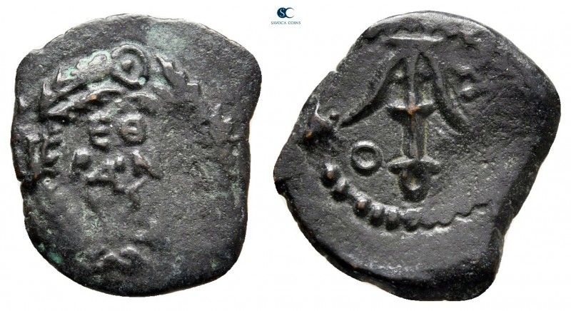 Judaea. Jerusalem. Herodians. Herod II Archelaos 4 BCE-CE 6. 
Prutah Æ

15 mm...