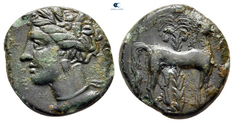 Zeugitana. Carthage circa 400-350 BC. 
Bronze Æ

16 mm, 2,20 g



very fi...