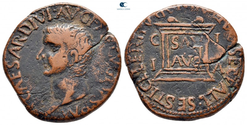 Hispania. Illici. Tiberius AD 14-37. 
As Æ

27 mm, 13,10 g



very fine