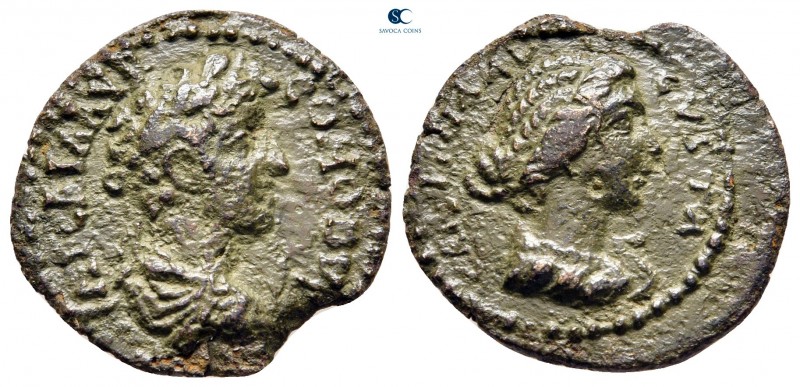 Mysia. Parion. Commodus AD 177-192. With Crispina
Bronze Æ

20 mm, 3,43 g

...