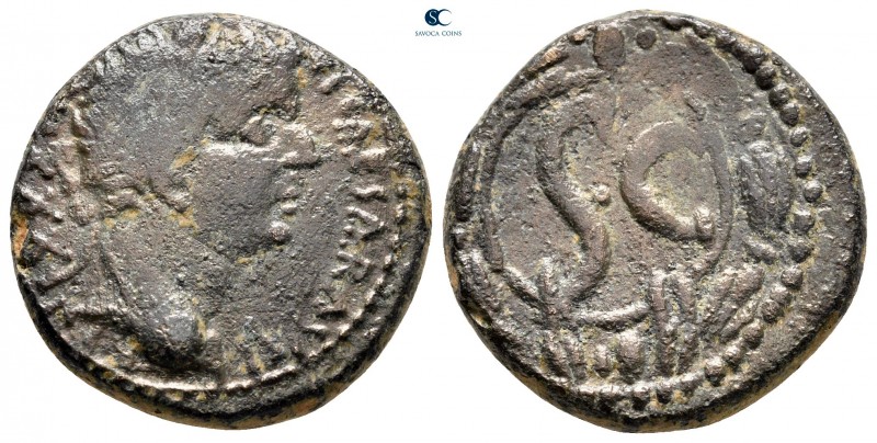 Seleucis and Pieria. Antioch. Tiberius AD 14-37. 
Semis Æ

20 mm, 7,93 g

...
