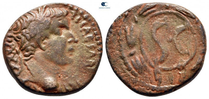 Seleucis and Pieria. Antioch. Tiberius AD 14-37. 
Semis Æ

20 mm, 6,45 g

...