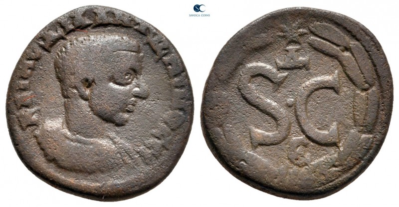 Seleucis and Pieria. Antioch. Diadumenian AD 218-218. 
Bronze Æ

18 mm, 4,49 ...
