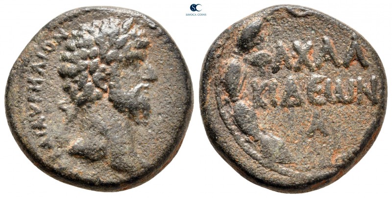 Seleucis and Pieria. Chaclis ad Belum. Marcus Aurelius AD 161-180. 
Bronze Æ
...